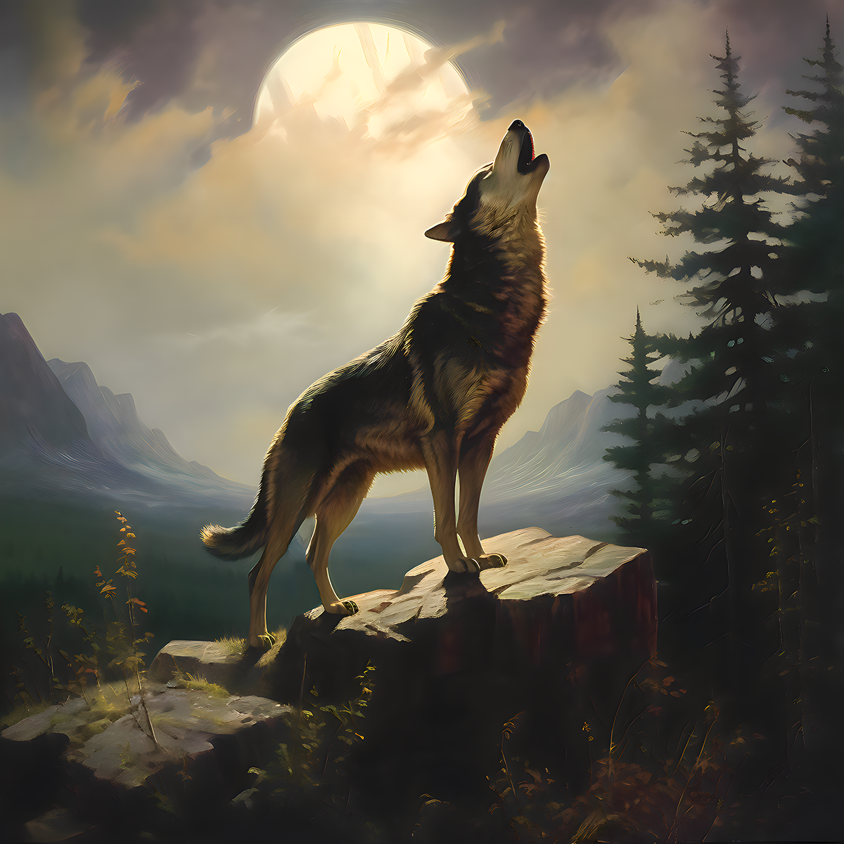 Howling Wolf Art